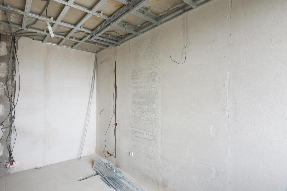 residential drywall construction in progress 